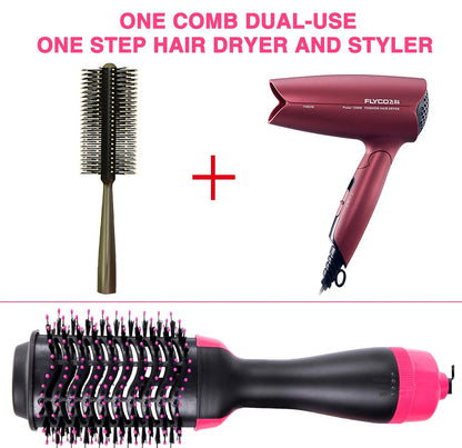 4-in-1 Hot Air Brush – Hair Dryer, Straightener, Curler & Volumizer
