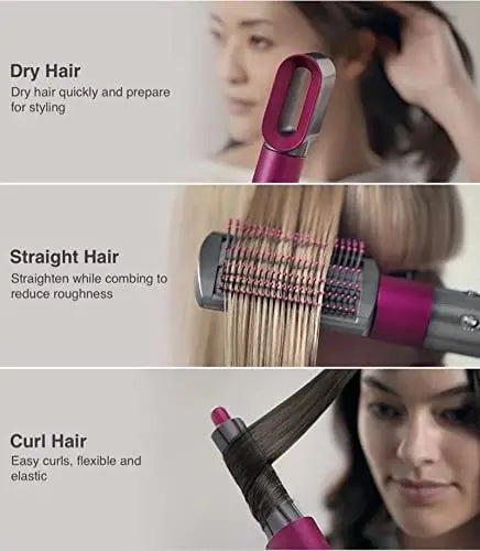 5-in-1 Hot Air Brush – Hair Dryer, Straightener, Curler & Volumizer Styler