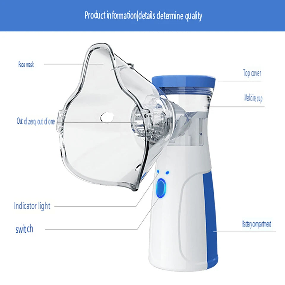 Portable Nano Mist Facial Steamer – Rechargeable 2-in-1 Humidifier & Skin Hydrator