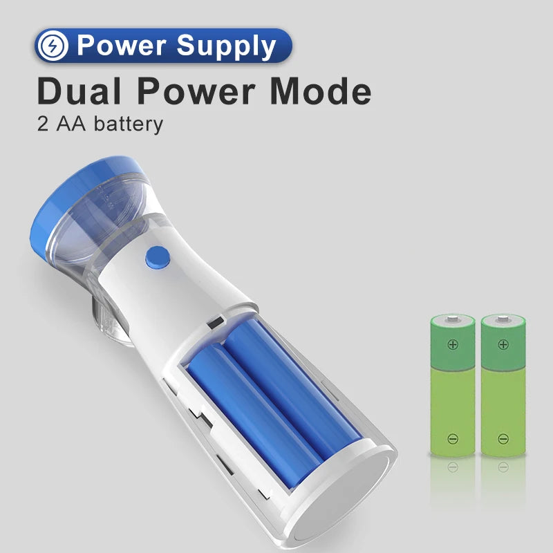Portable Nano Mist Facial Steamer – Rechargeable 2-in-1 Humidifier & Skin Hydrator