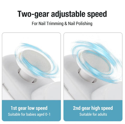 Electric Nail Grinder & Clipper – Rechargeable Automatic Nail Trimmer with Light