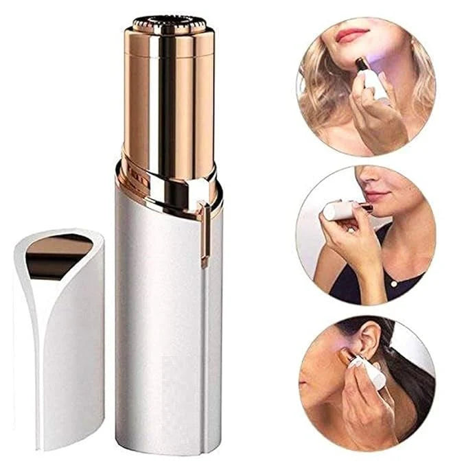 Mini Electric Facial Hair Remover – Painless Women's Trimmer with LED Light