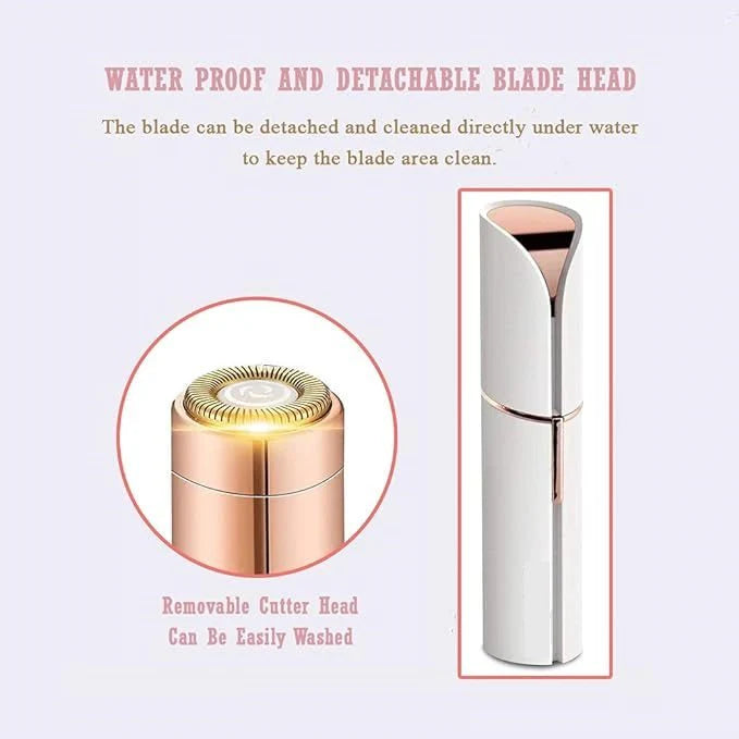 Mini Electric Facial Hair Remover – Painless Women's Trimmer with LED Light