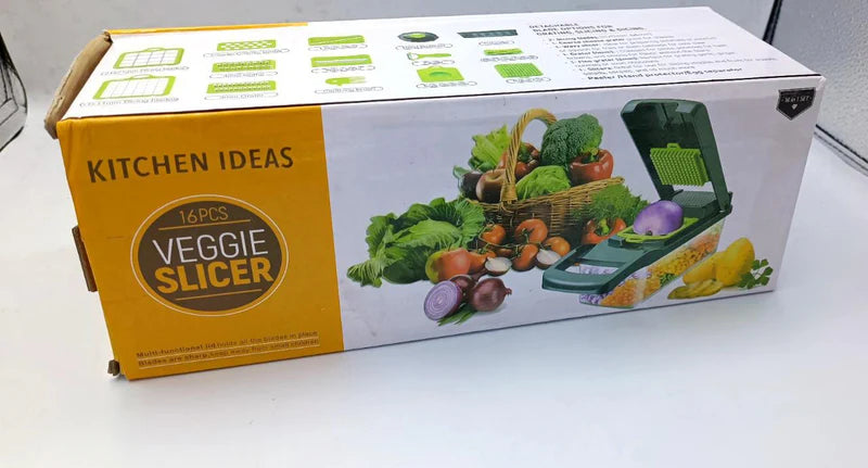 12-in-1 Vegetable Chopper & Slicer – Multifunction Food Dicer with Interchangeable Blades